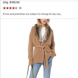 Fur beige mk sweater cardigan